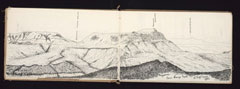 Sketch book of topographical studies, Lieutenant Colonel (later Brigadier General) George Arthur Mills, commander, 1st Battalion, Royal Dublin Fusiliers, Boer War (1899-1902)