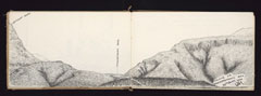 Sketch book of topographical studies, Lieutenant Colonel (later Brigadier General) George Arthur Mills, commander, 1st Battalion, Royal Dublin Fusiliers, Boer War (1899-1902)