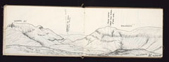 Sketch book of topographical studies, Lieutenant Colonel (later Brigadier General) George Arthur Mills, commander, 1st Battalion, Royal Dublin Fusiliers, Boer War (1899-1902)