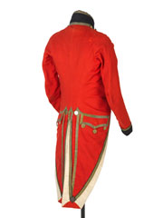 Coatee, undress uniform, Ensign Henry Clinton, 1st Regiment of Foot Guards, 1790 (c)