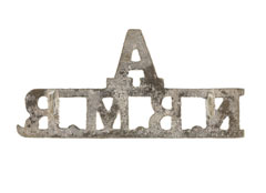 Shoulder title, A Company, Northern Bengal Mounted Rifles, 1889-1947