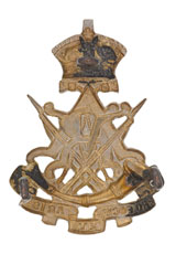 Helmet badge, Allahabad Volunteer Rifles, 1871-1901