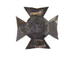 Collar cap badge, Bangalore Rifle Volunteers, 1880 (c)