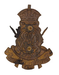 Helmet badge, Calcutta Volunteer Rifles, pre-1901