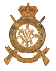 Helmet badge, Madras Volunteer Guards, 1857-1901