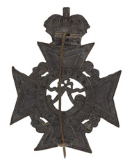 Helmet badge, Nagpur Volunteer Rifles, 1860-1901