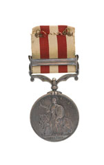 Indian Mutiny Medal, with a clasp for 'Central India', Captain John Grant Malcolmson VC, 3rd Regiment of Bombay Light Cavalry