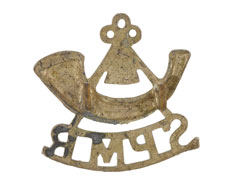 Cap badge, Auxiliary Force (India) Southern Provinces Mounted Rifles Cap Badge, 1904-1947 (c)