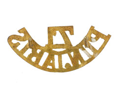 Shoulder title, 71st Punjabis, 1917-1919
