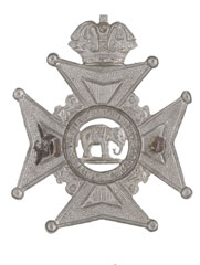 Collar badge, South Indian Railway Volunteer Rifle Corps, 1895-1901