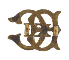 Side cap badge, officer, 12th Cavalry, 1901-1922