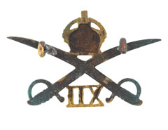 Cap badge, officer, 12th Cavalry, 1901-1922