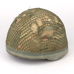Combat helmet Mk 7, worn by Cpl Mark Ward, Mercian Regiment, Afghanistan, 2010
