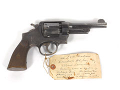 Smith and Wesson .44 inch calibre revolver given to Captain Lionel Gray by Lieutenant-Colonel T E Lawrence, 1918 (c)