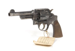 Smith and Wesson .44 inch calibre revolver given to Captain Lionel Gray by Lieutenant-Colonel T E Lawrence, 1918 (c)