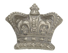 Helmet badge, Bombay Rifle Volunteer Corps, 1877-1907.