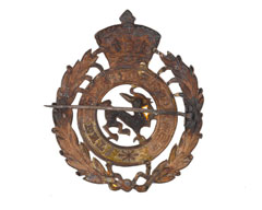 Pugri badge, British officer, The Hong Kong Regiment, 1891-1900