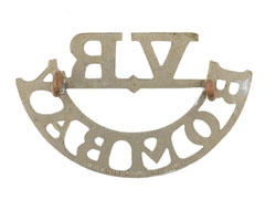 Shoulder title, Bombay Volunteer Rifle Corps, 1877-1917