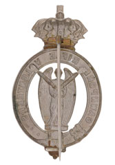 Helmet badge, Cawnpore Rifle Volunteers, 1877-1901
