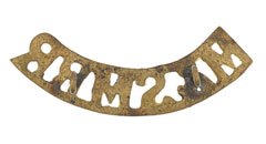 Shoulder title, Madras and Southern Mahratta Railway Rifles, 1910-1922