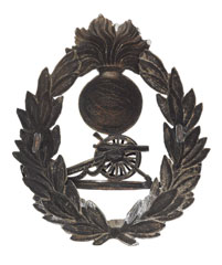 Helmet badge, Cossipore Artillery Volunteers, 1884-1917