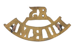 Shoulder title, 85th Burma Rifles, 1918-1922