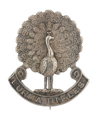 Pugri badge, Burma Rifles, 1937-1942