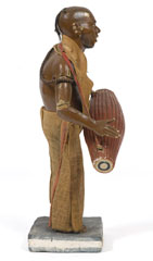 'Tom Tom Wallah, Street Musician', terracotta figurine, India, 1880 (c)