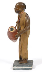'Tom Tom Wallah, Street Musician', terracotta figurine, India, 1880 (c)