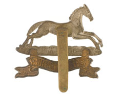 Cap badge, other ranks, Prince of Wales's Own (West Yorkshire Regiment), Private E C Fawcett, 1914 (c)-1918 (c)