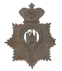 Helmet plate, other ranks, Tower Hamlets Rifle Volunteers, 1878-1881