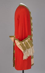 Red coat with buff facings and gold lace, made for a Pageant in 1895 (c)