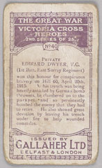 'Pte Edward Dwyer, V.C.', cigarette card, 1915