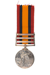 Queen's South Africa Medal 1899-1902, with three clasps, Lieutenant Henry Denne Hirst, The Buffs (East Kent Regiment)