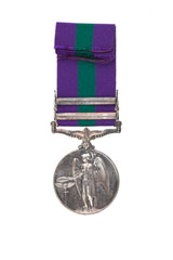 General Service Medal 1918-62, with clasps, 'Malaya', and 'Palestine', vMajor (later Lieutenant Colonel) Harold Sewell Knocker, The Buffs (Royal East Kent Regiment)