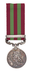 India Medal 1895-1902, with clasp, 'Relief of Chitral 1895', Private E Middleton, 1st Battalion, The Buffs (East Kent Regiment)