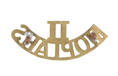 Shoulder title, 2nd Moplah Rifles, 1902-1903.