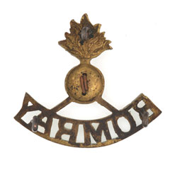 Shoulder title, 1st Bombay Grenadiers, pre-1903