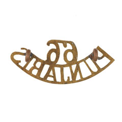 Shoulder title, 66th Punjabis, 1903-1922