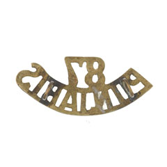 Shoulder title, 87th Punjabis, 1903-1922