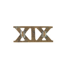Shoulder title, 19th Punjab Native Infantry, pre-1901