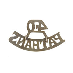 Shoulder title, 40th Pathans, 1903-1922