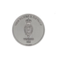 Silver coloured commemorative medal for the 200th Anniversary of the Battle of Waterloo, The Blues and Royals, 2015