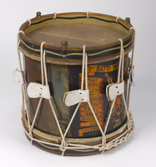 Side drum, used by the 1st Battalion Royal Dublin Fusiliers, 1906, repainted 1911 (c)