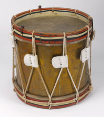 Side drum, used by the 1st Battalion Prince of Wales's Leinster Regiment (Royal Canadians), 1898, repainted 1905 (c)