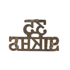 Shoulder title, 35th Sikhs, 1901-1922