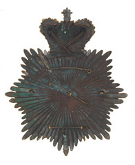 Shako plate, officer, Demerara Militia, 1829-1844