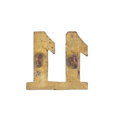 Shoulder title, 11th (Rajput) Regiment of Bengal Infantry, pre-1901