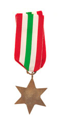 Italy Star 1943-45, awarded to Major George Alexander Potter, The Buffs (Royal East Kent Regiment)