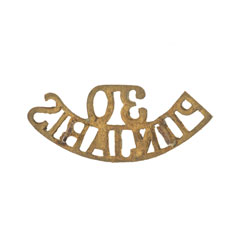 Shoulder title, 30th Punjabis, 1903-1922